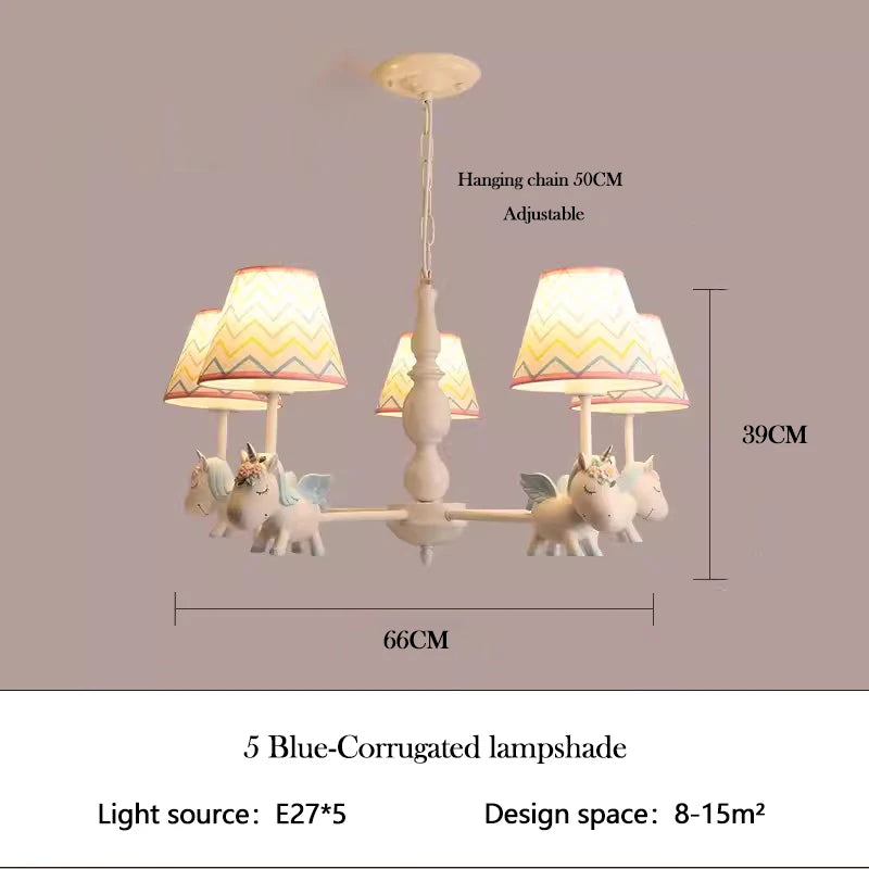 lustre enfant LED rotatif style nordique romantique et chaleureux - vue 14 sur 24