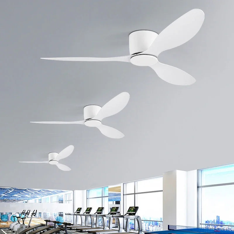 ventilateur de plafond moderne avec télécommande sans lumière - vue 6 sur 9