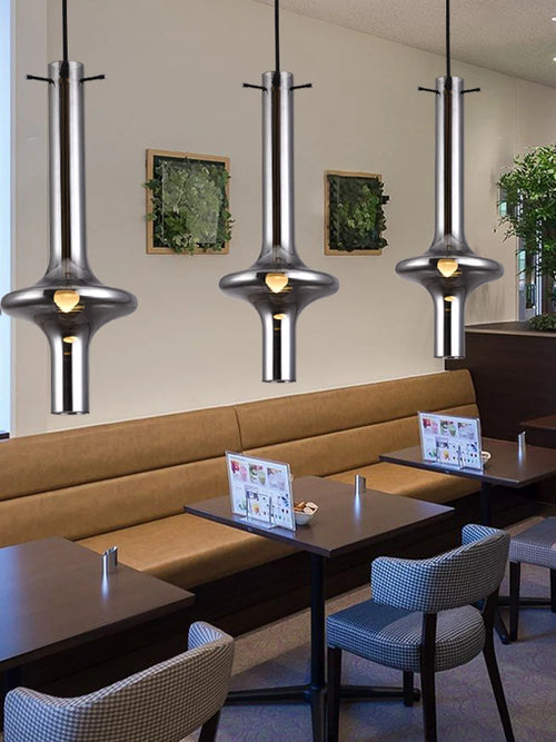 luminaire en verre avec joint en bambou design artistique pour divers espaces - vue 3 sur 12