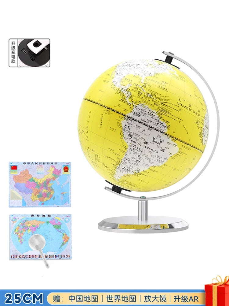 globe lumineux éducatif carte du monde décoration géographie - vue 19 sur 19