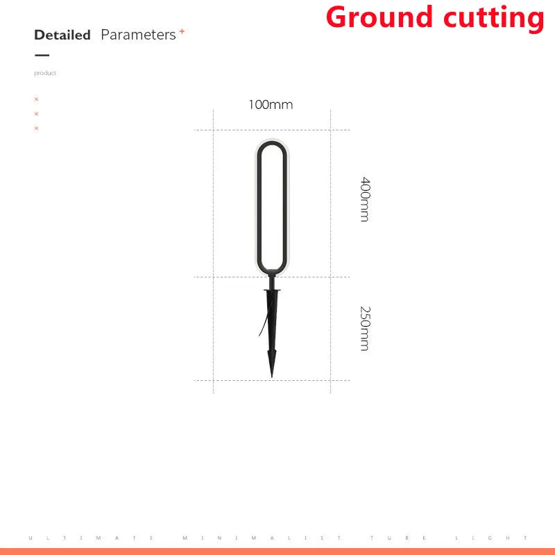 lampe LED extérieure ronde minimaliste pour jardin et allée - vue 12 sur 12