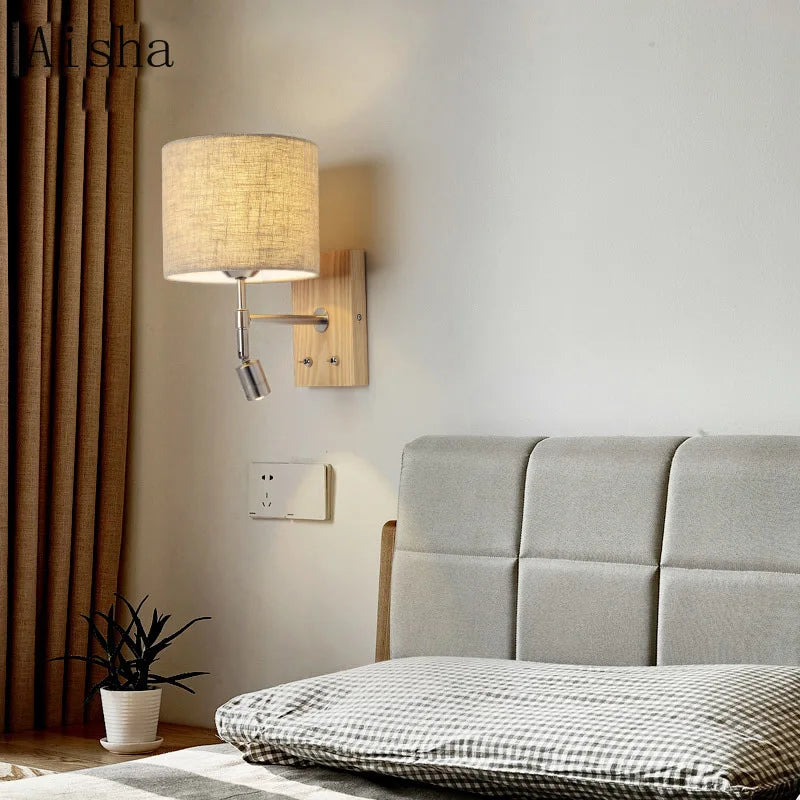 applique murale led en bois massif pour décoration intérieure - vue 3 sur 10
