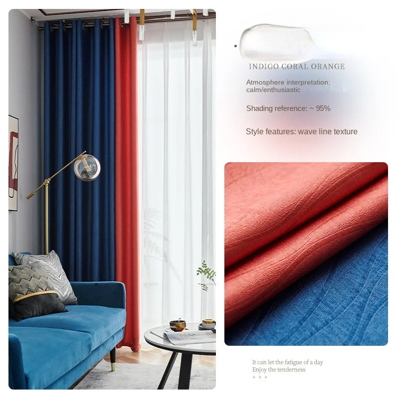 Rideau occultant style français pour salon chambre balcon - vue 7 sur 18