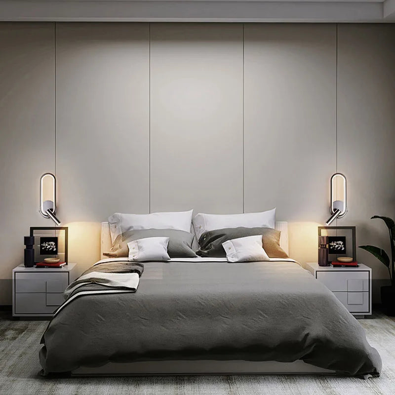 Applique murale LED lampe liseuse pour chambre hôtel tête de lit nuit livre lampe Rotation chevet avec intérieur LED Booklight 90-260V