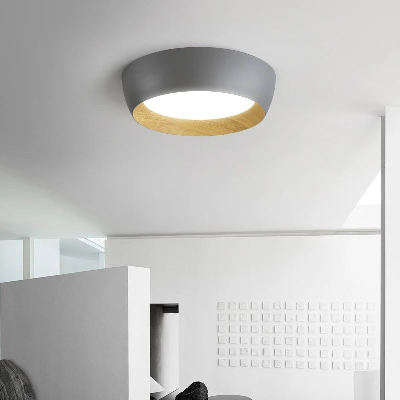 Plafonniers LED nordique pour salon chambre couloir Luminaire blanc noir gris lampe livraison directe lustres e pendentes