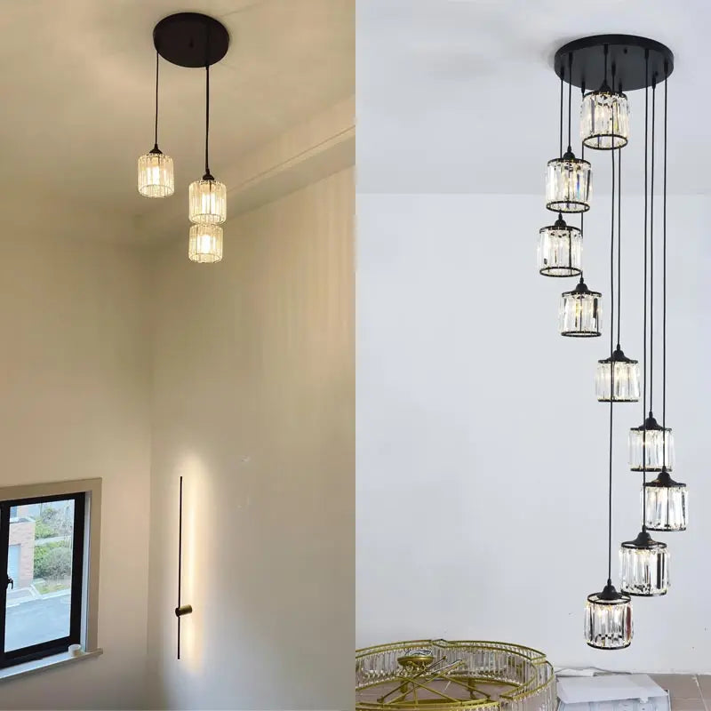 lustre en cristal moderne pour un éclairage intérieur élégant - vue 10 sur 22
