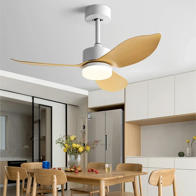 plafonnier moderne avec télécommande pour ventilateur et lumière - vue 4 sur 11