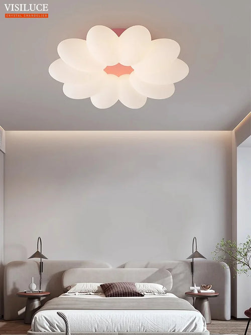plafonnier led fleurs pour chambre d enfant trois couleurs lumière - vue 3 sur 10