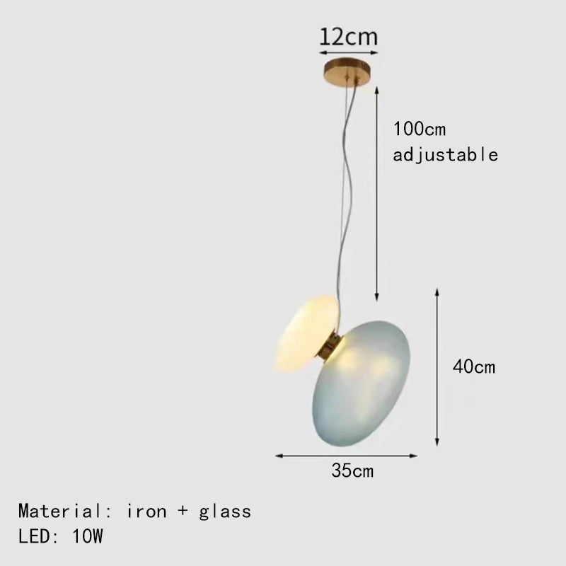 suspension LED en verre design moderne luminaire décoratif intérieur fil réglable - vue 26 sur 28