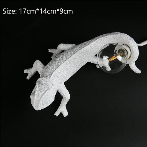 applique murale lézard mignon en résine luminaire de nuit