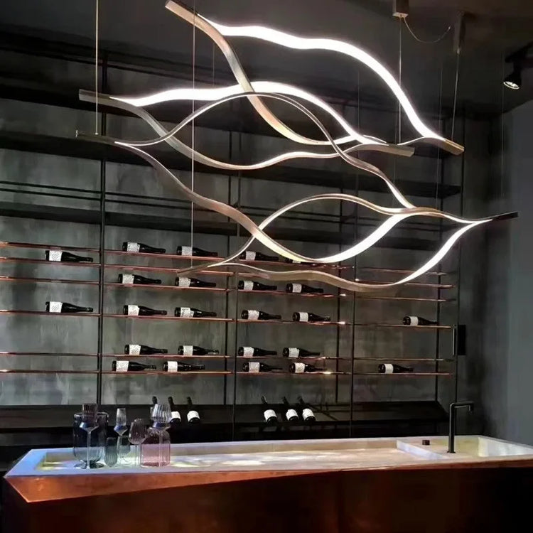 lustre led créatif postmoderne en forme de lèvre