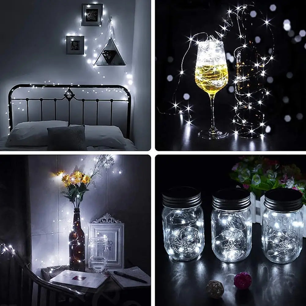 guirlande lumineuse led en fil de cuivre pour décorations de fête - vue 5 sur 15