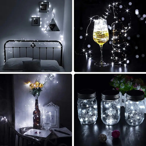 guirlande lumineuse led en fil de cuivre pour décorations de fête - vue 6 sur 15