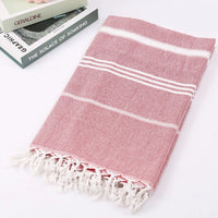 serviette de plage turque coton franges tissé rapide