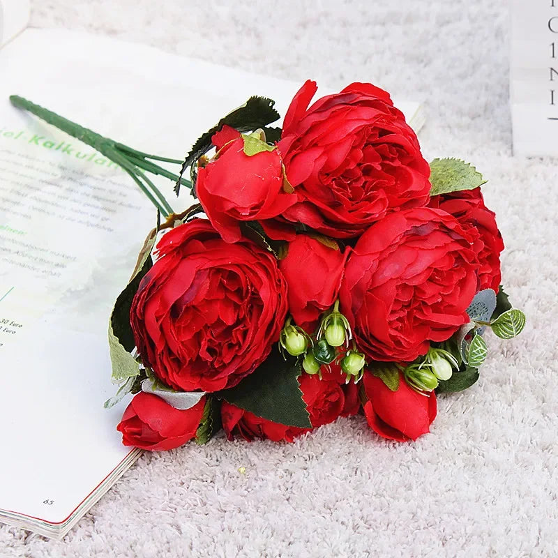 petit bouquet de fleurs artificielles pour décoration printanière et mariage - vue 10 sur 37