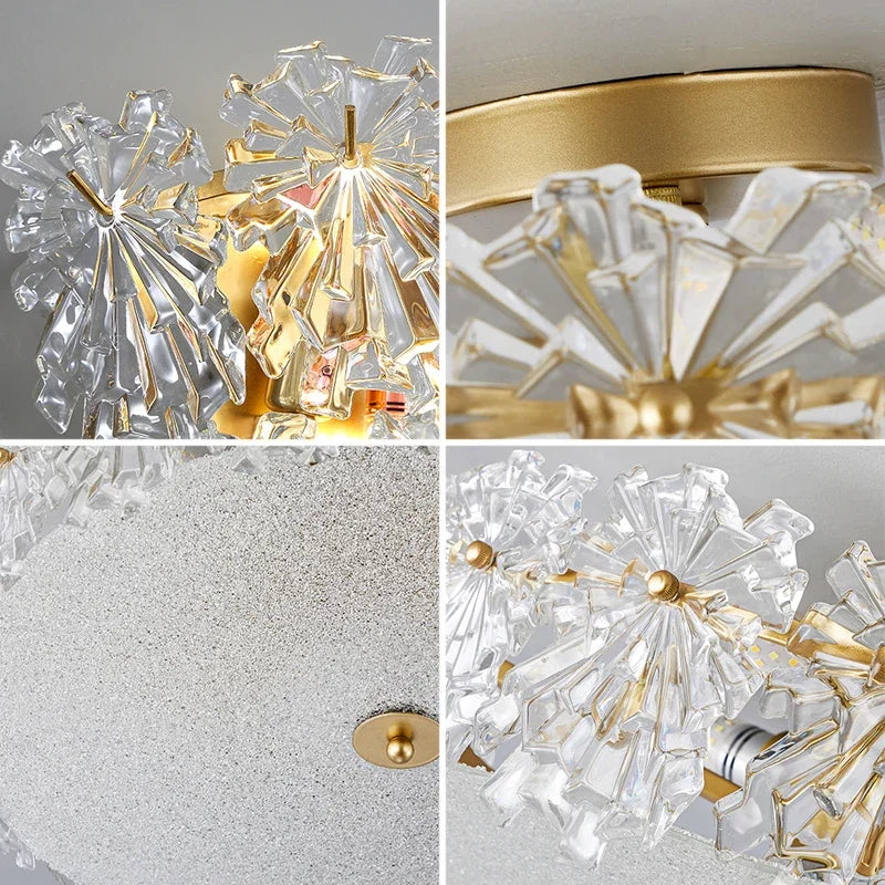 plafonnier led en verre cristal design minimaliste pour intérieur élégant - vue 6 sur 13