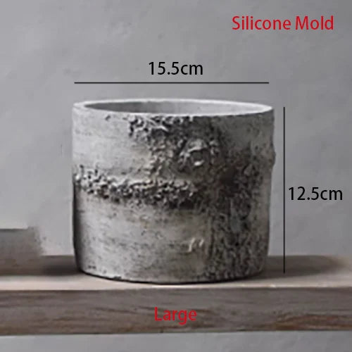 moule en silicone rétro pour pot de fleurs en ciment