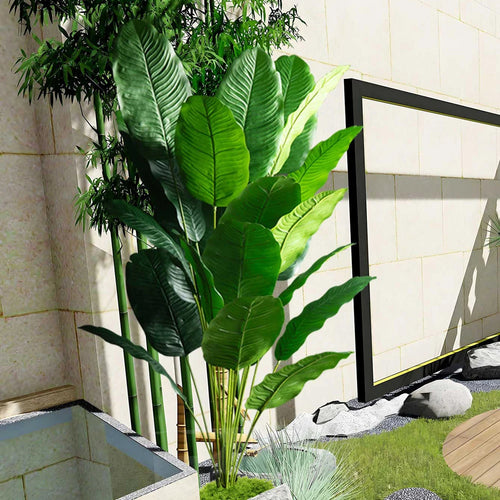plantes artificielles grandes arbre oiseau paradis décoration jardin intérieur - vue 3 sur 9
