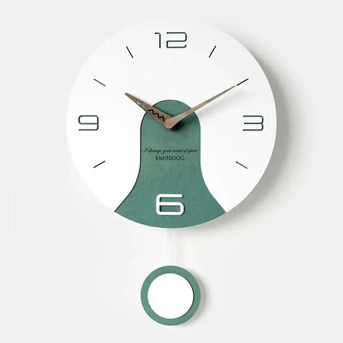 horloge murale silencieuse en bois massif design créatif - vue 12 sur 11