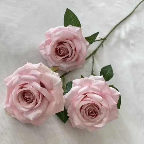 fleurs artificielles en velours roses décoratives pour intérieur - vue 12 sur 14