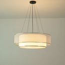 lustre circulaire moderne en tissu pour intérieur élégant