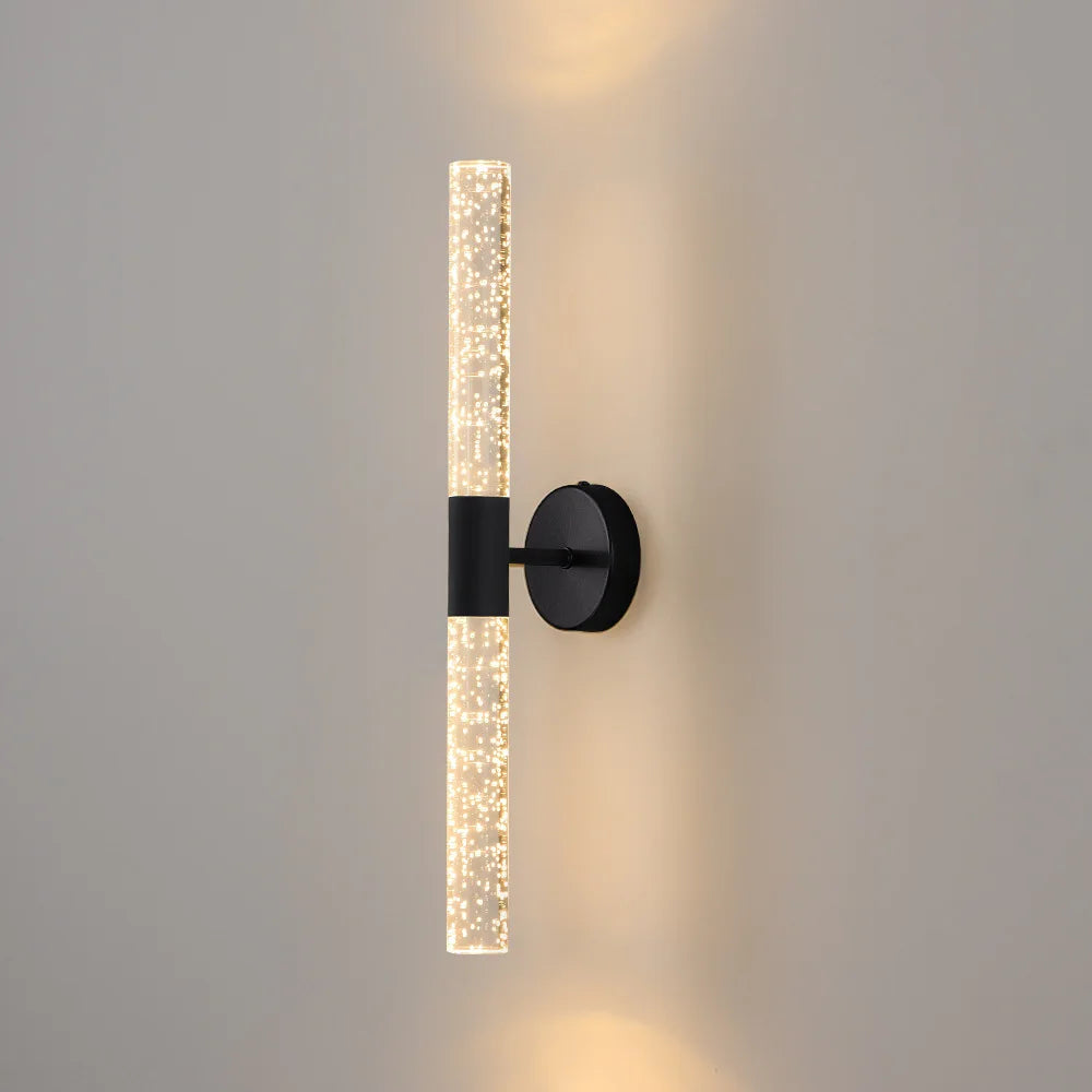 applique murale led double tête moderne cristal bulle - vue 4 sur 10