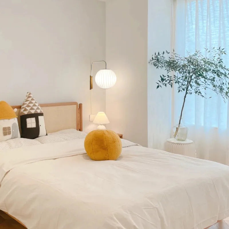 applique murale moderne nelson ball en tissu de soie pour hôtel - vue 7 sur 10