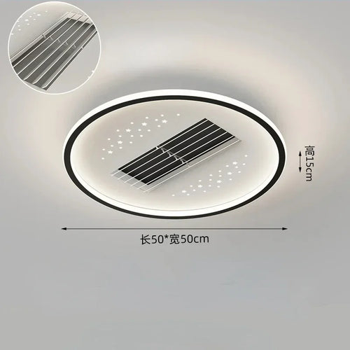 plafonnier moderne avec ventilateur sans pales invisible - vue 10 sur 9