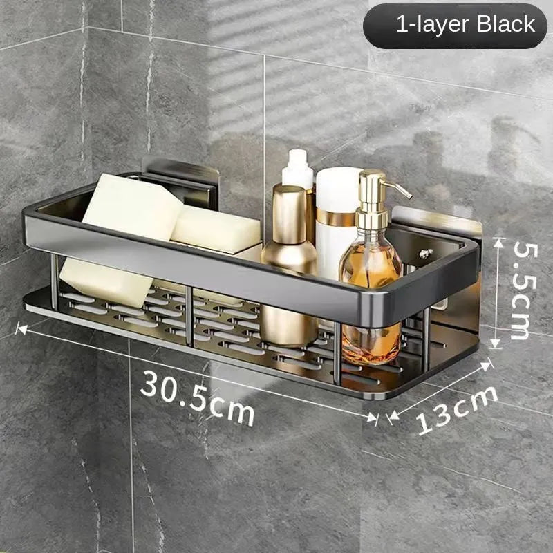 étagères murales de luxe antirouille pour accessoires de bain