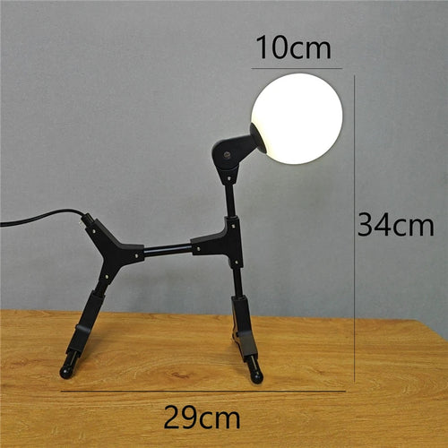 lampe de sol art abstrait animaux fer décoration nordique