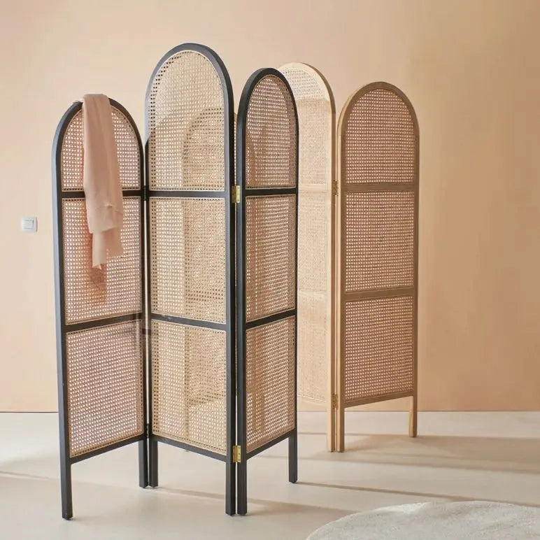 paravent en rotin pliable de style japonais mobile