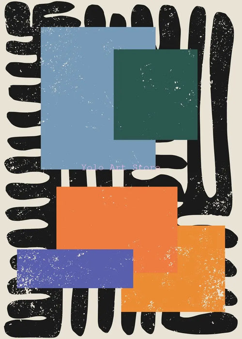 impression sur toile abstraite colorée inspirée de mark rothko