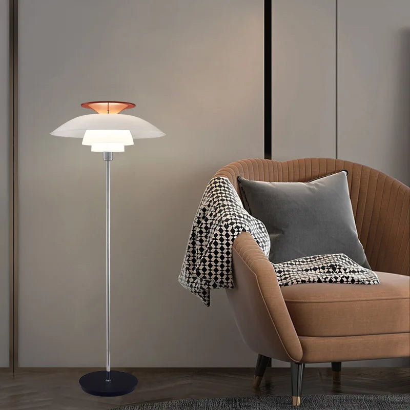 Lampadaire LED Nordic Classique Acrylique Métal