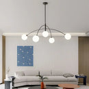 Danish Designer Suspenion Milky Glass Hanging Light Ceiling Chandeliers Nordic Pendant Lamp for Living Dining Room Kitchen
