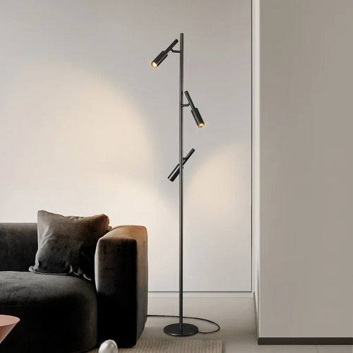 lampadaire moderne en laiton et cuivre pour lecture et étude - vue 2 sur 8