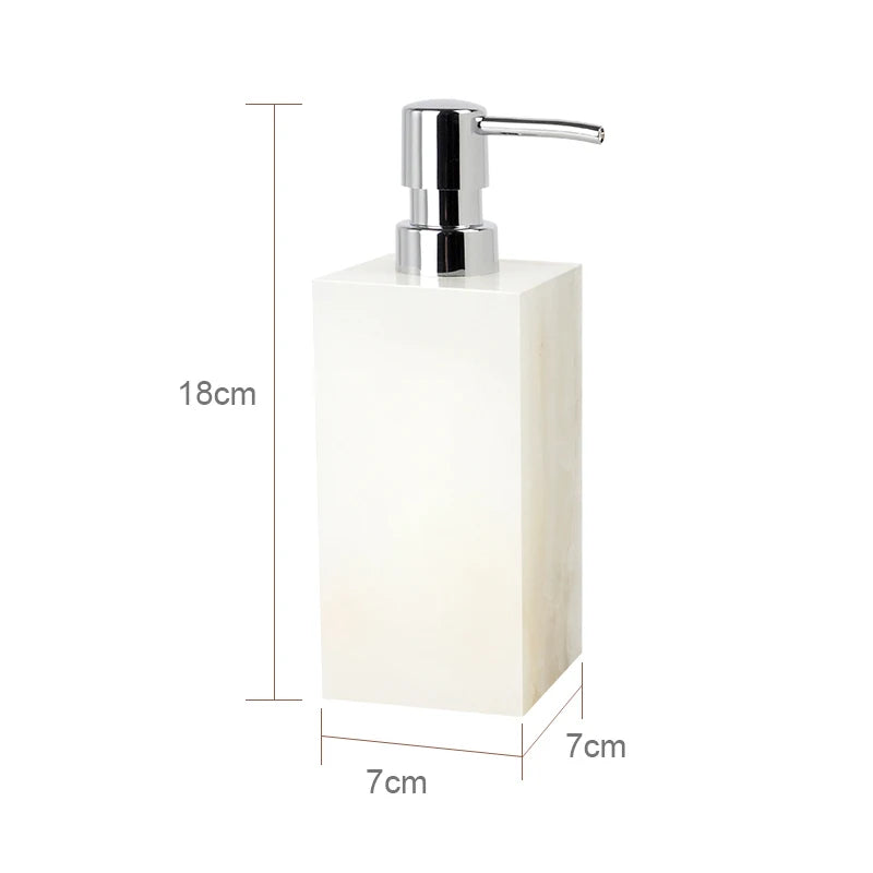 ensemble accessoires de salle de bain en marbre naturel luxe - vue 16 sur 23