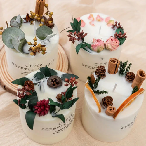 bougie rétro parfumée pour anniversaire et décoration de Noël - vue 4 sur 10