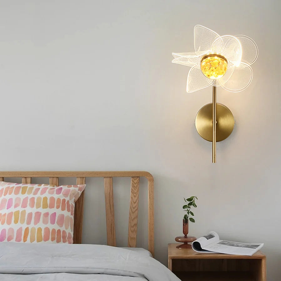 Lampe de applique murale LED en cristal nordique salon chambre fond applique murale couloir allée grenier lampes de chevet maison luminaire moderne - vue 6 sur 10