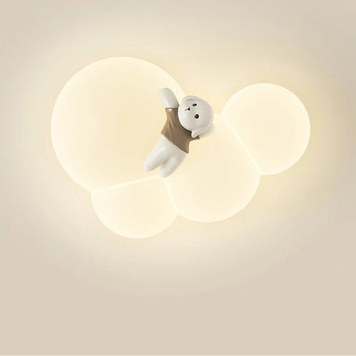 applique murale nuage ourson et chien veilleuse décorative enfant - vue 2 sur 7