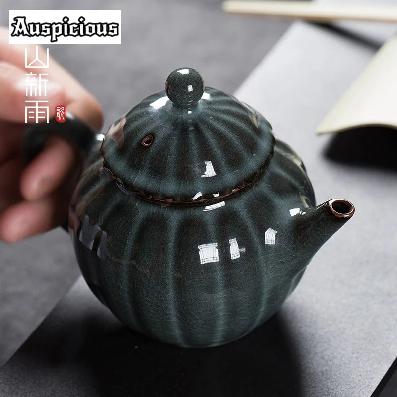 théière artisanale celadon style longquan avec filtre 200ml