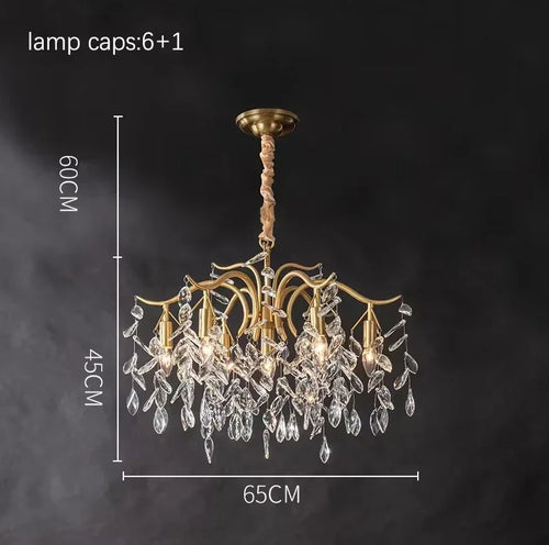 lustre moderne en cristal design floral pour décoration intérieure - vue 10 sur 9