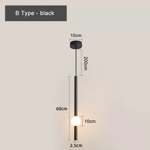 lampe suspendue led en aluminium acrylique design moderne - vue 9 sur 10