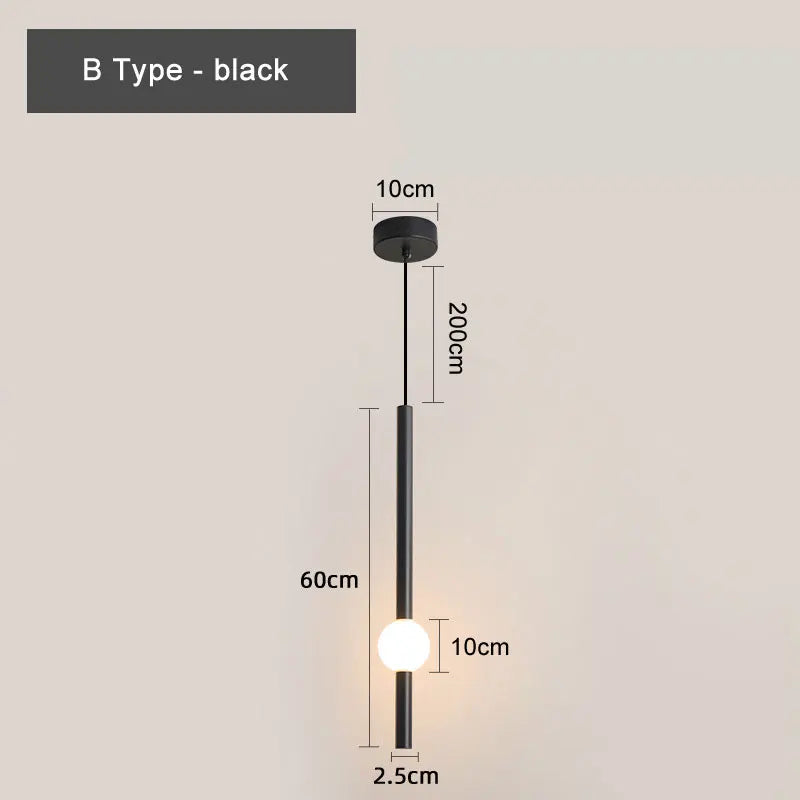 lampe suspendue led en aluminium acrylique design moderne - vue 8 sur 10