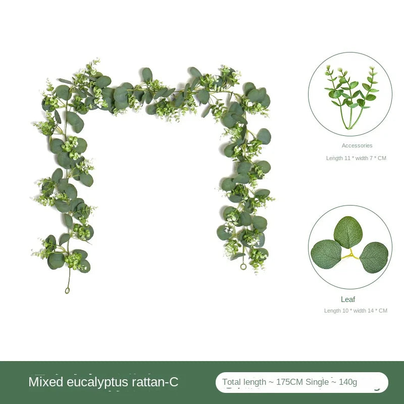 guirlande eucalyptus artificielle pour décoration de mariage et jardin