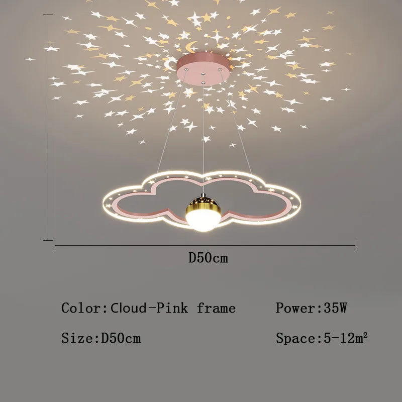 lustre étoile créatif lumineux pour chambre d'enfants - vue 15 sur 21