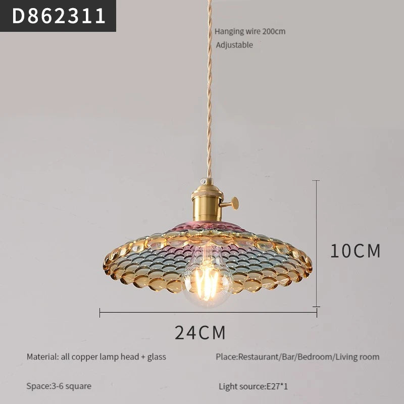 suspension moderne en laiton et verre pour intérieur - vue 16 sur 30