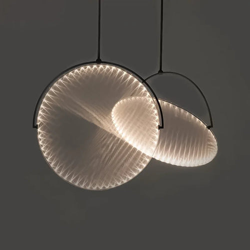 lustre en tissu nordique design soucoupe volante créative et moderne - vue 4 sur 9