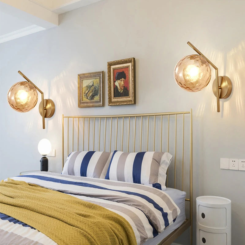 European style living room, bedroom, bedside wall lamp, study room, staircase, hallway, LED lamp, modern hotel, hotel wall lamp - vue 4 sur 15