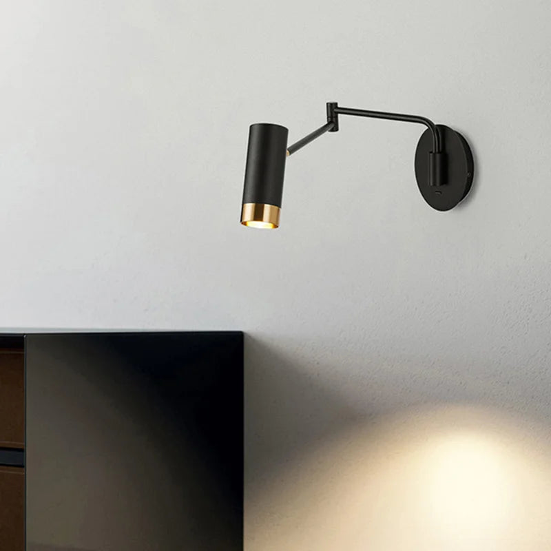 applique murale pliante led avec interrupteur bras long - vue 5 sur 7