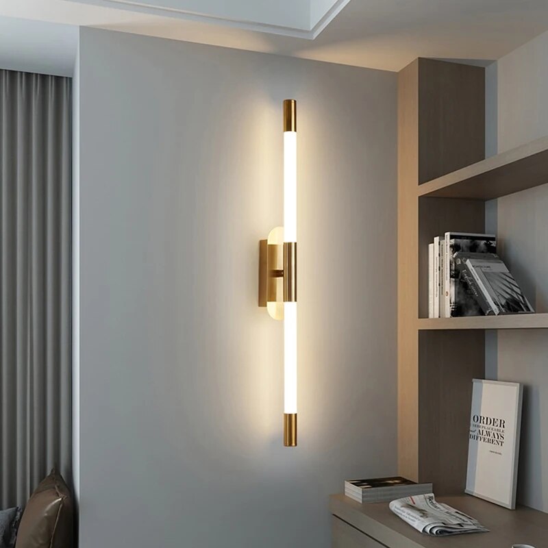 Applique murale LED longue ligne au design nordique moderne